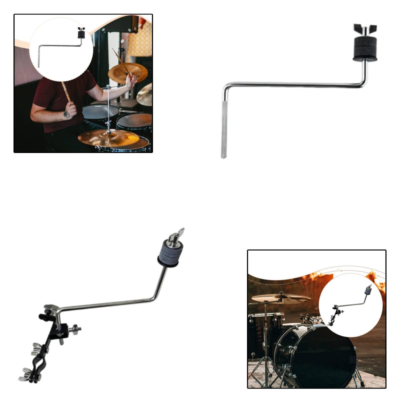 Cymbal Stand Extension Arm Cymbal Holder Mount Metal for Auxiliary Hi Hat