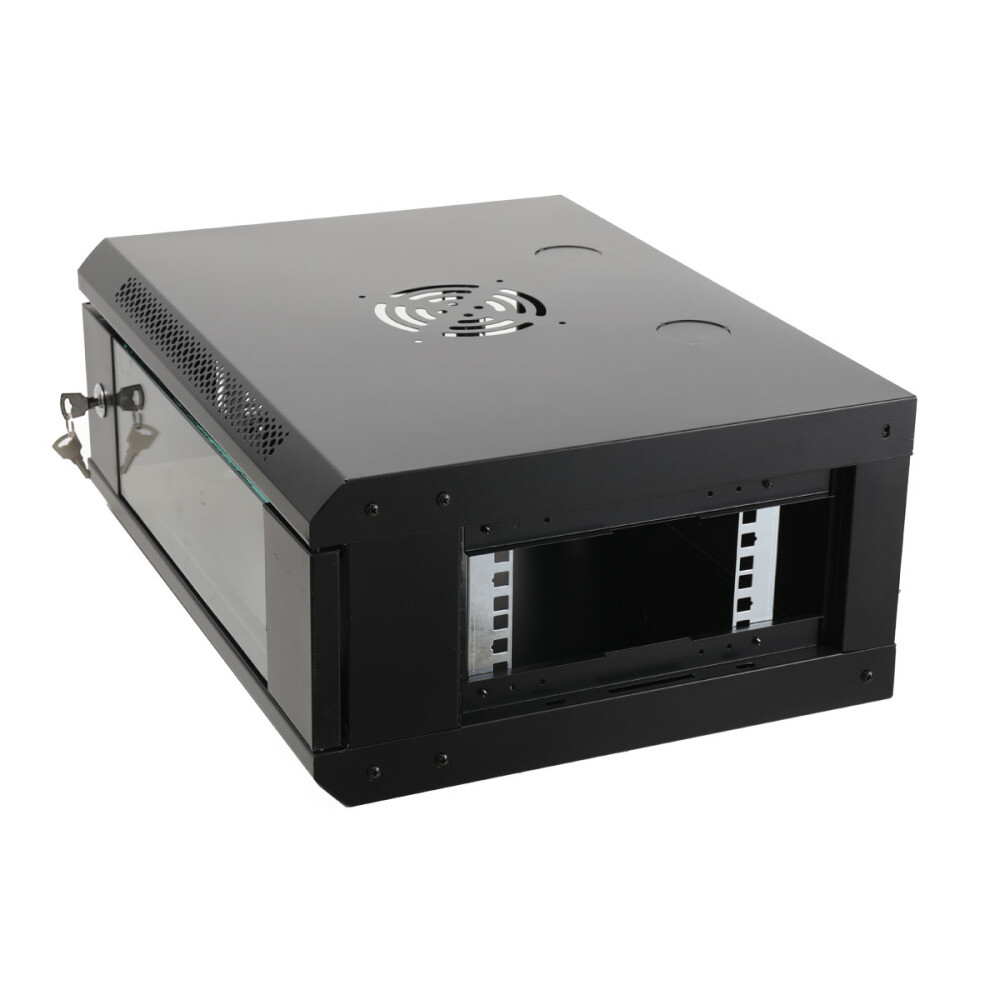 4U 22" Wall Mount Network Server Cabinet Enclosure Rack w/ Locking Lock & 2 Keys