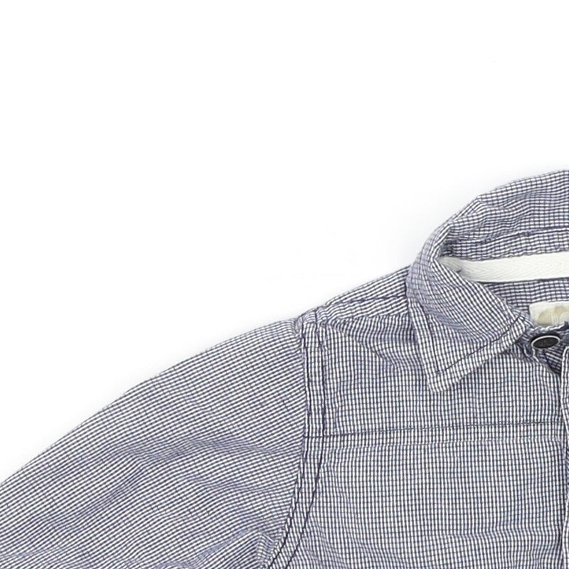 m Boys Blue 100% Cotton Basic Button-Up Size 6-9 Months Collared