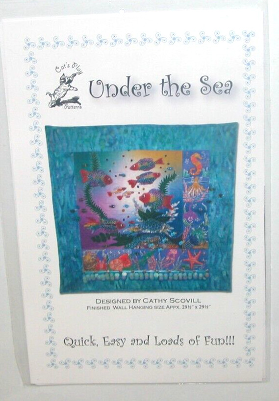 Pattern Quilt Under the Sea Fish Cathy Scovill Wall Hanging