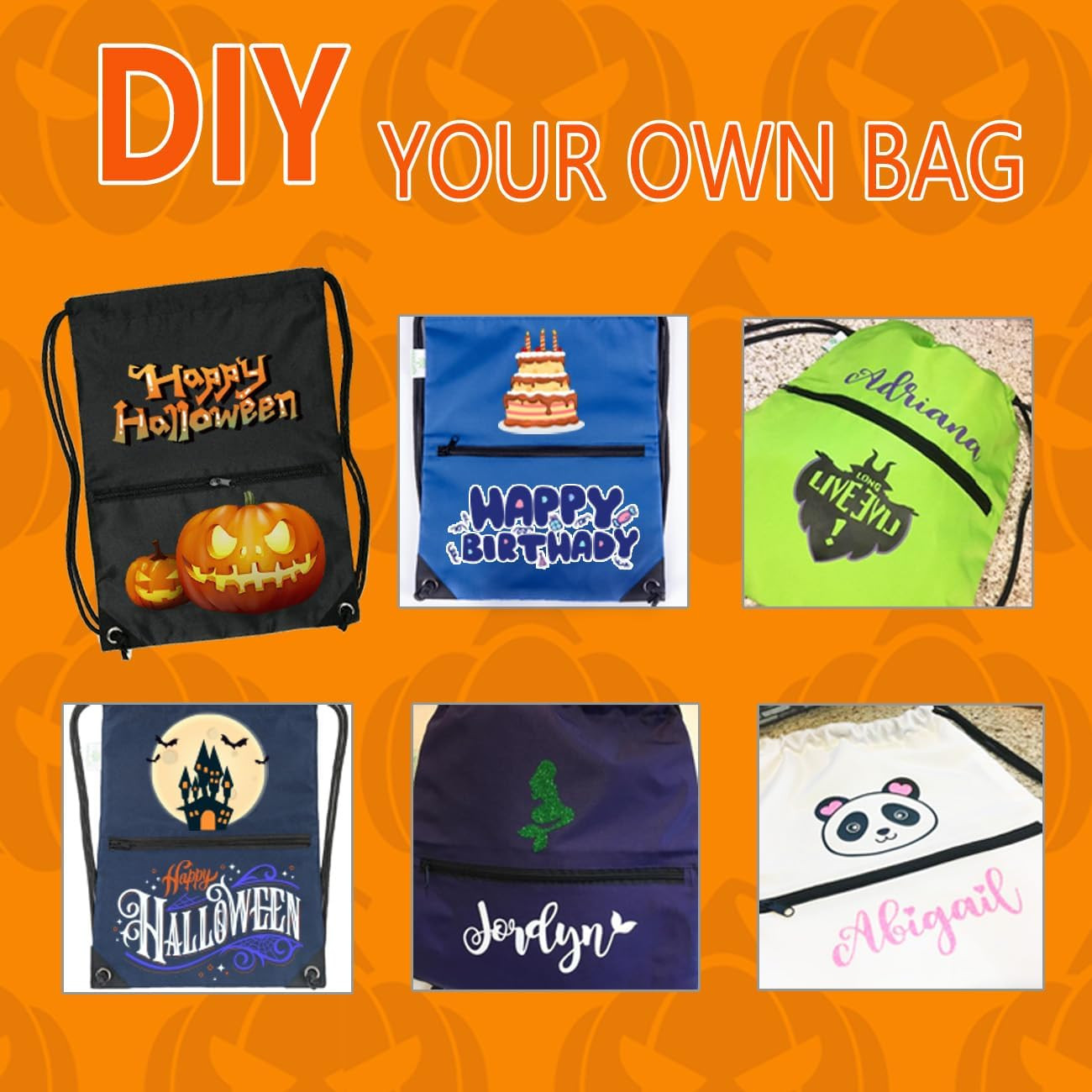 Drawstring Backpack Bag - Sport Gym Sackpack