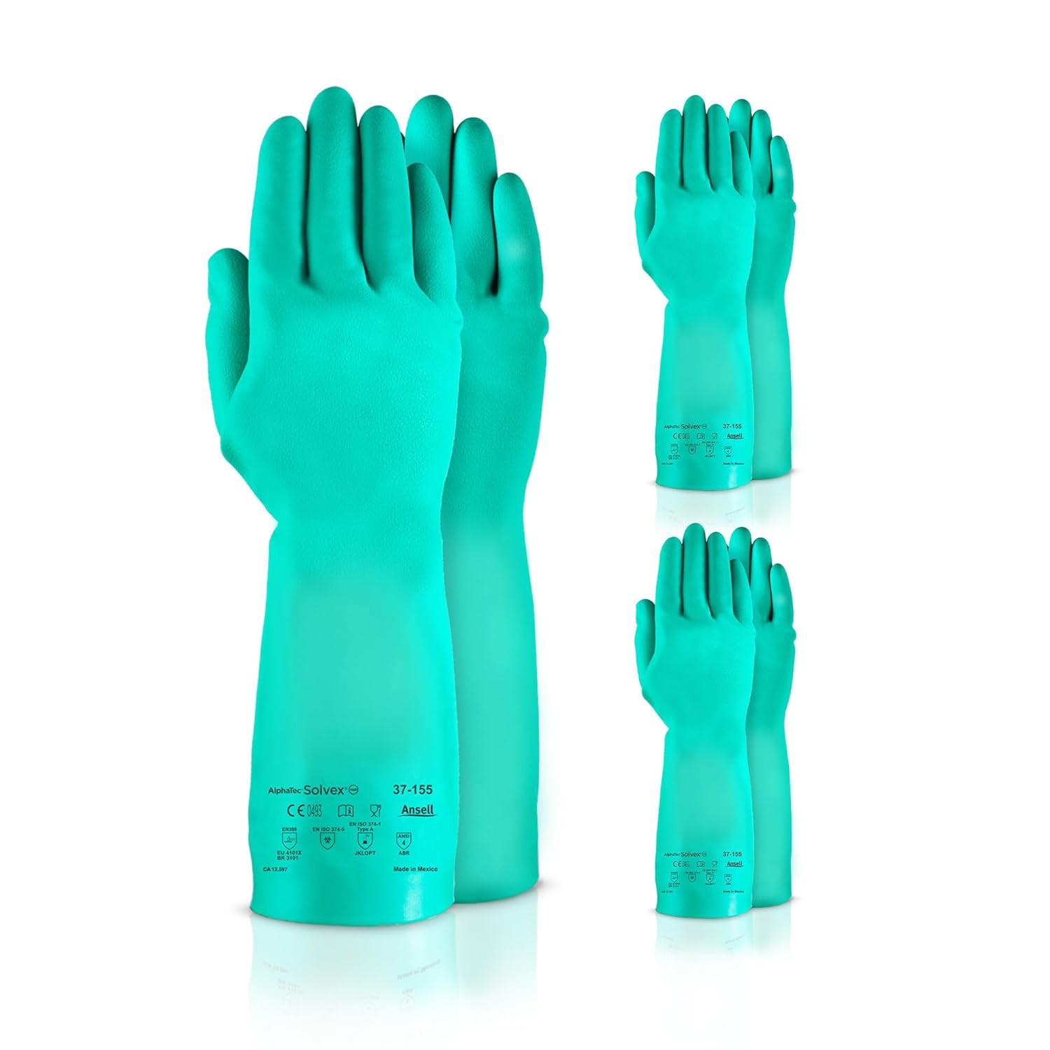 Nitrile Work Gloves, Size Large - Chemical Resistant FDA Approved