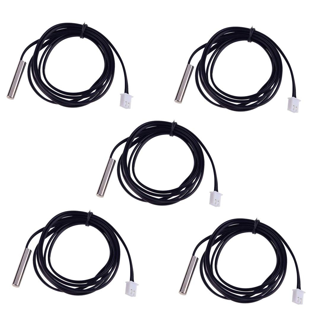 HiLetgo 5pcs NTC Temperature Sensor 100K 1% B3950 Waterproof Probe...