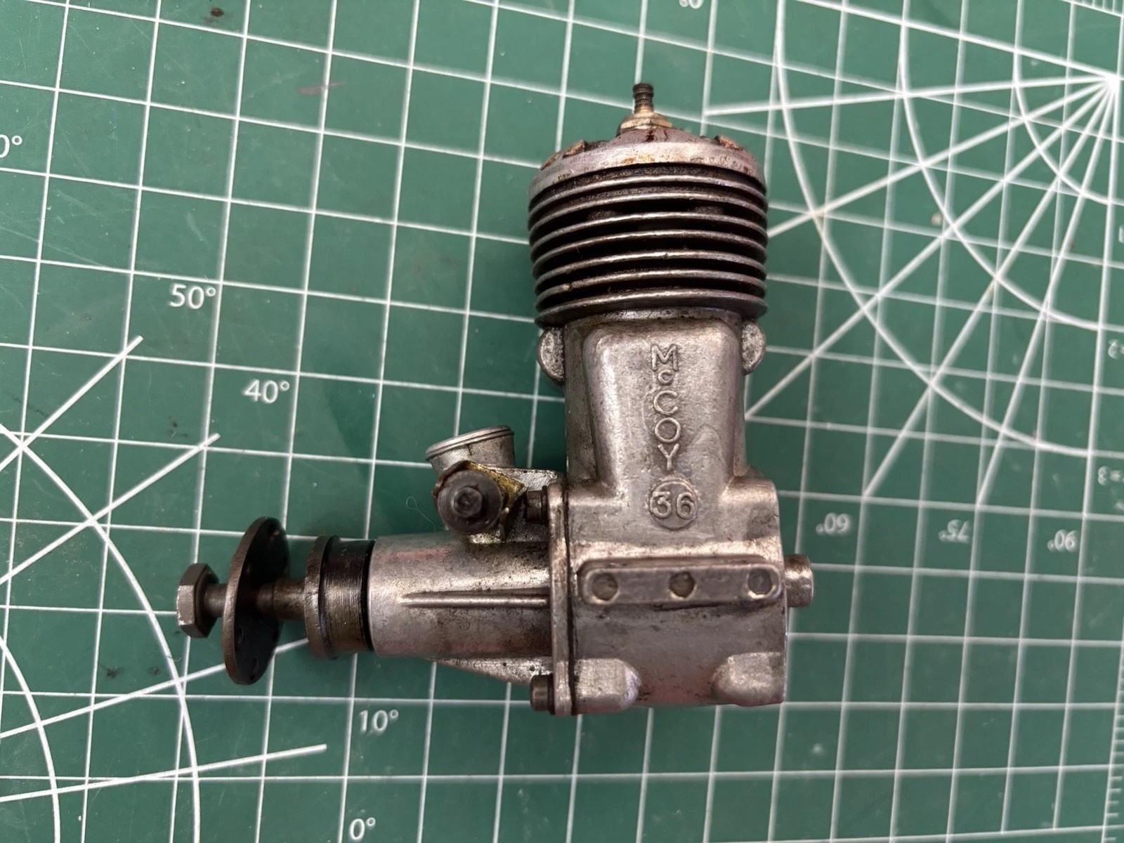 Vintage McCoy 36 Glow UC CL Engine W/Prop & Fuel Tank Great Compression