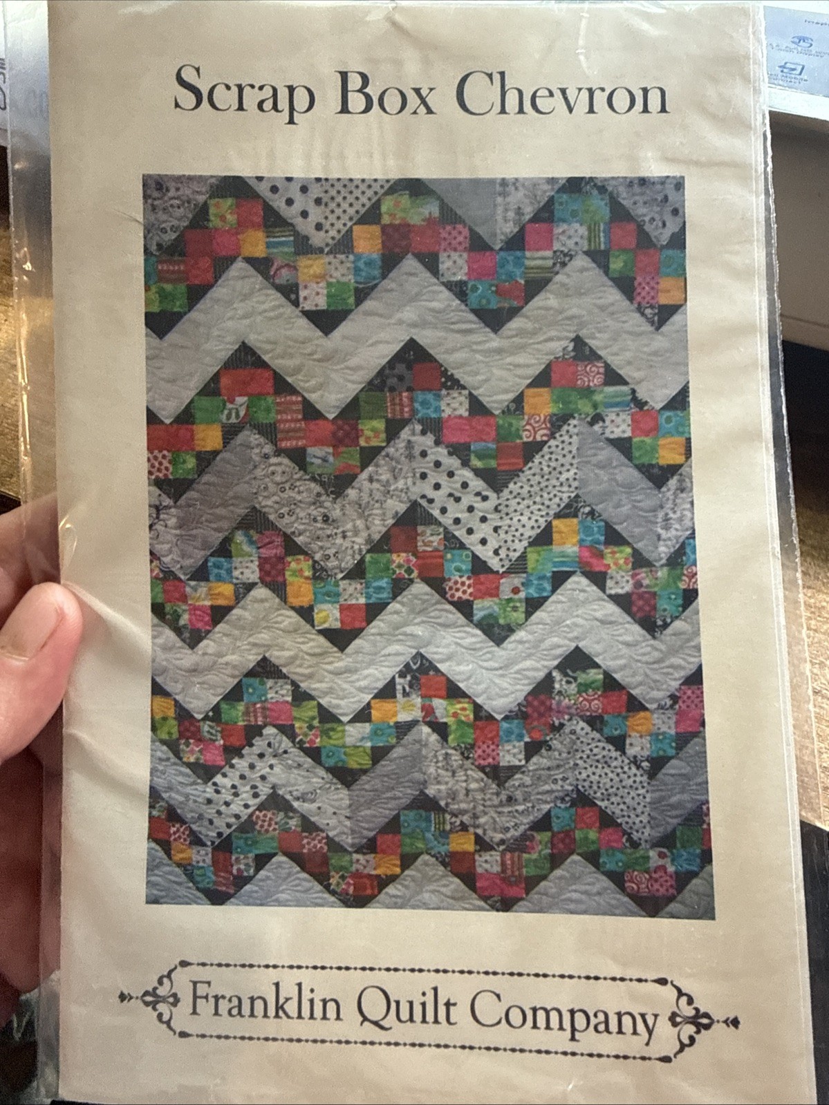 Scrap Box Chevron Franklin Lap/Double/Queen/King Quilt Pattern