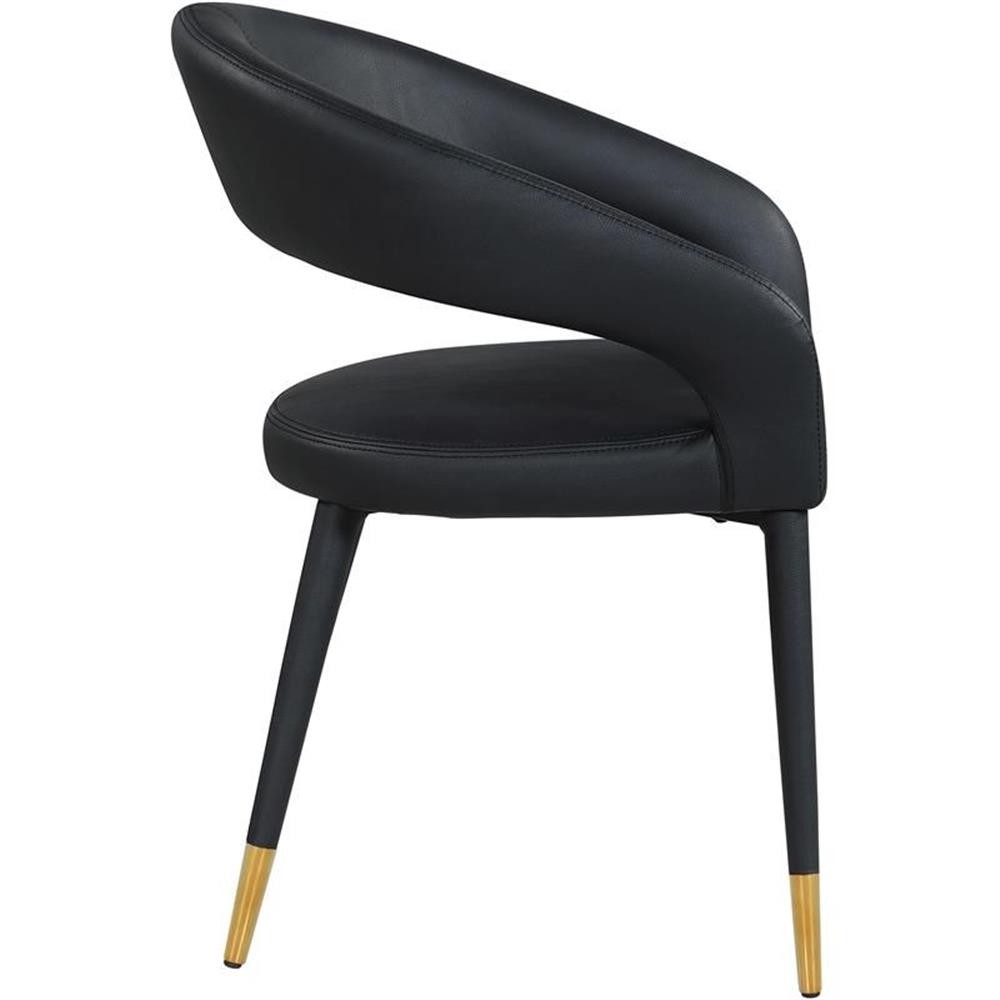 Meridian Furniture Destiny Black Vegan Leather Dining Chair