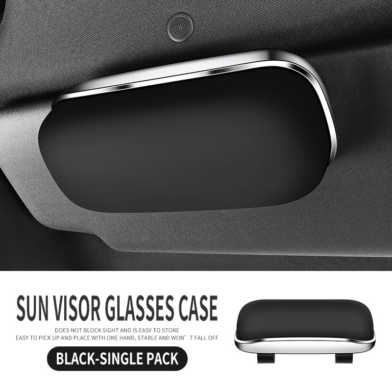 Multifunctional Sunglasses Glasses Case Holder Cage Box Sun Visor Glasses Clip