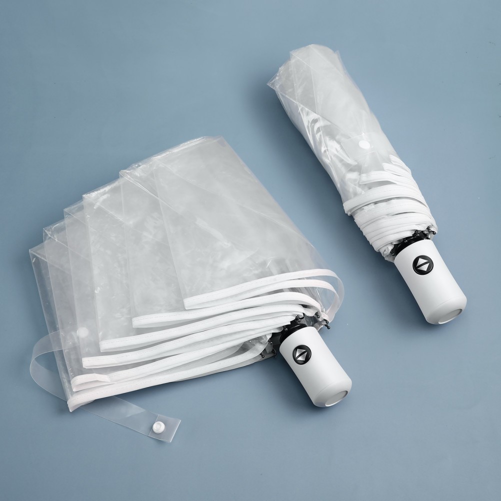 Durable Transparent Folding Umbrella Auto Open Close for Outdoor Rain