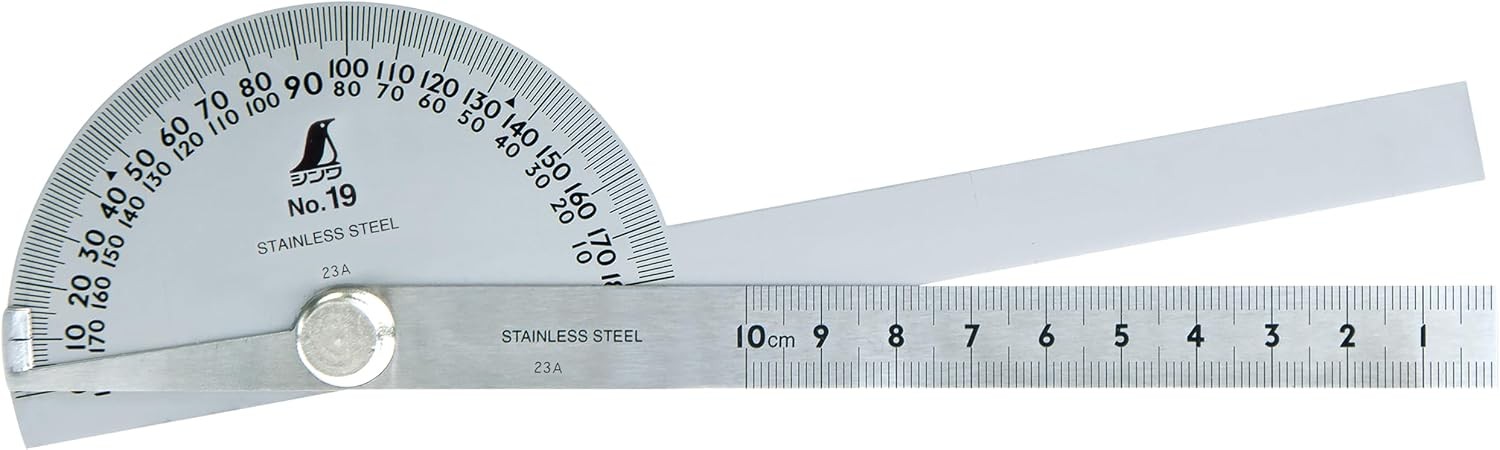SHINWA / PROTRACTOR - DOUBLE BLADE TYPE (10cm) / 62490