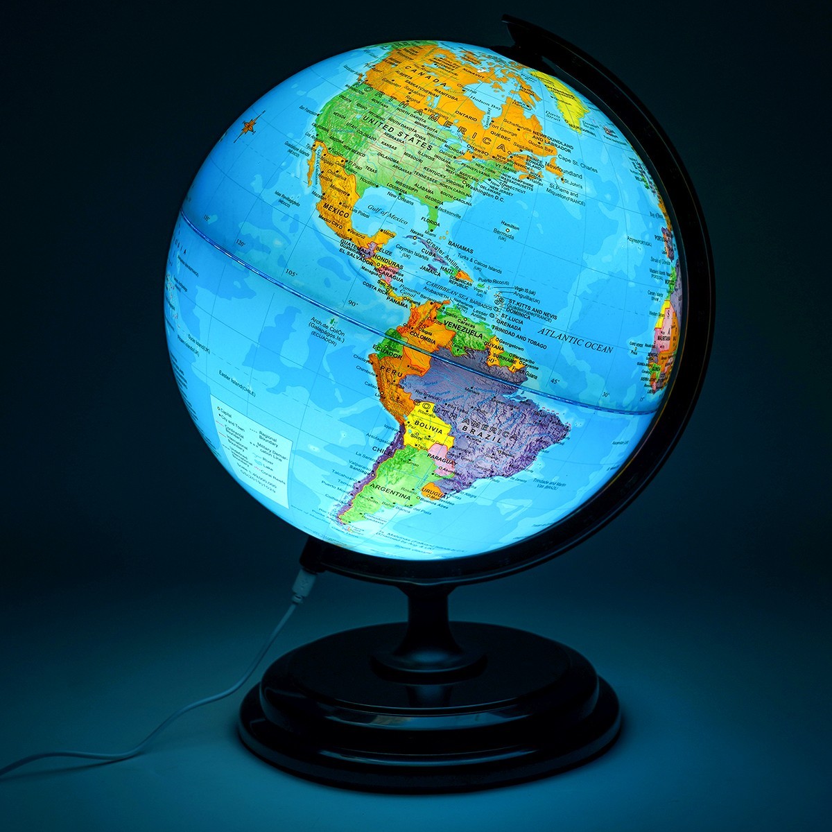 10inch World Globe Educational Desk Globe Rotating World Map Globe with Stand