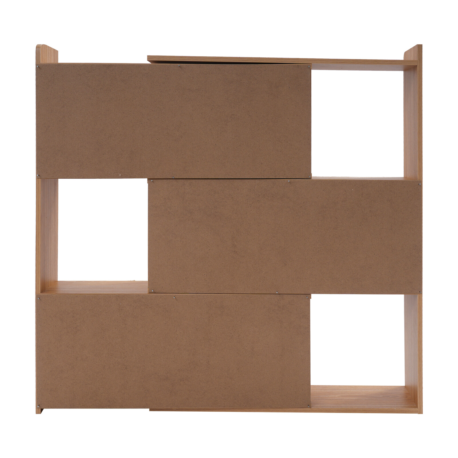3-tier Bookshelf Stretchable Bookcase Modern Log Color Bookshelf For Home Office