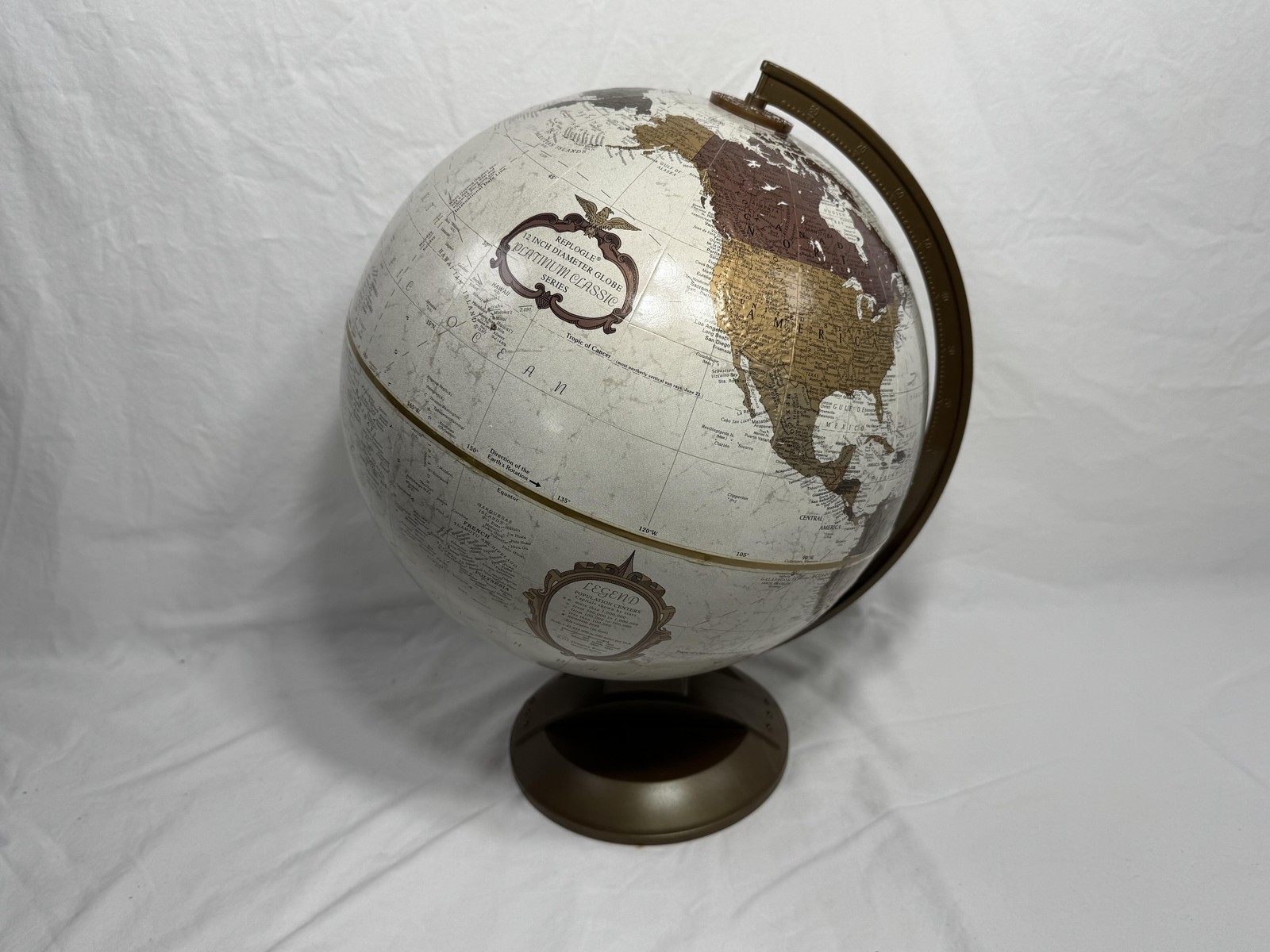 Replogle 12" Platinum Classic Series Globe Smooth Surface Raised Relief USA Made