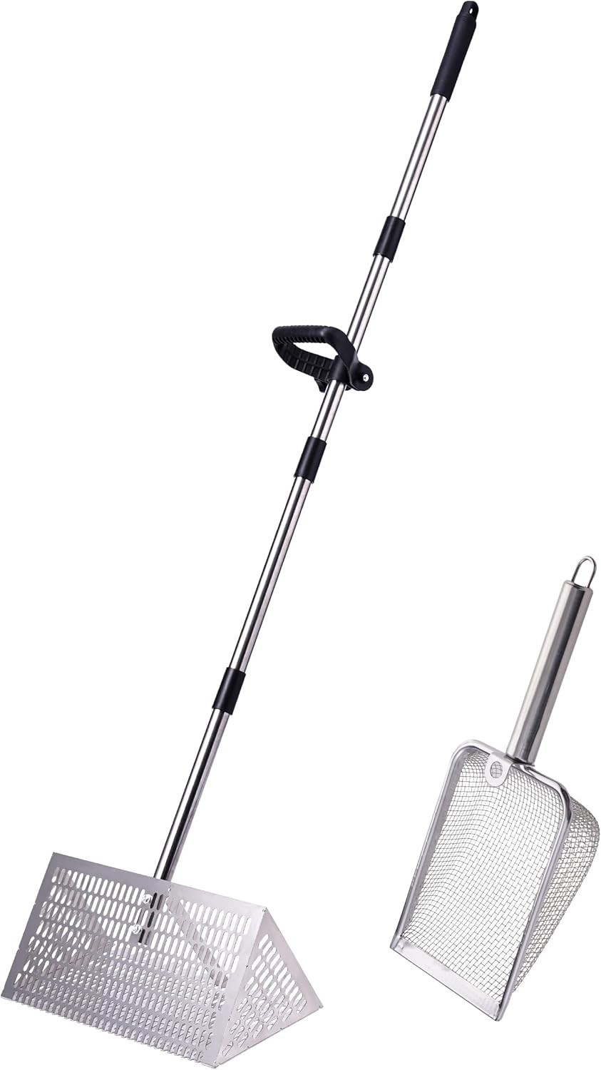 Sand Flea Rake 16" Beach Rake Shark Tooth Screen Stainless Steel Tool