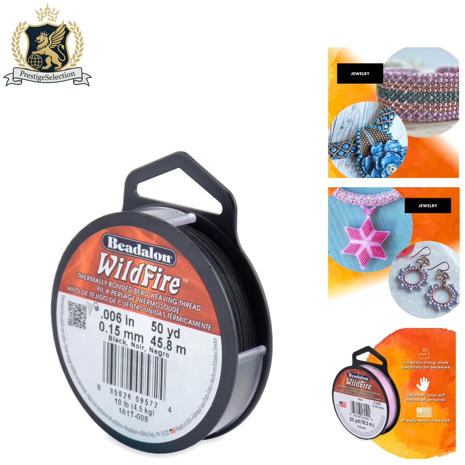 Wildfire Ultra 50 Yards Beading Thread - Strong, Colorfast Beading Supplies