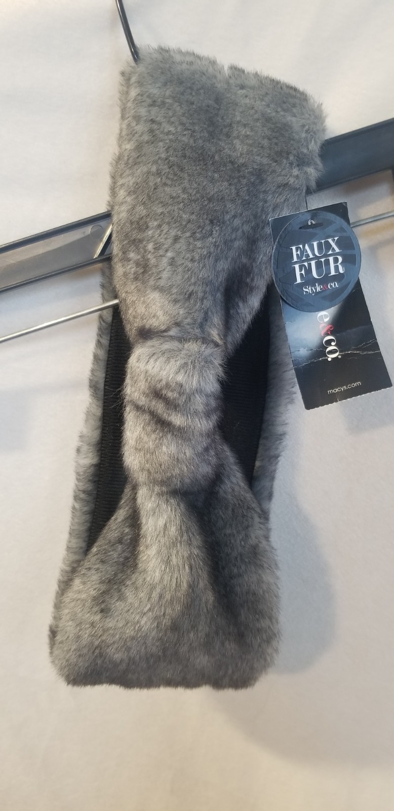 Faux  Fur, Grey Headband, Macy's one-size