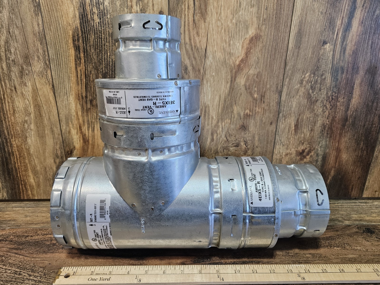 Amerivent - 5ET-R - Standard Tee Vent 5"  Type B Gas Vent With Reducers