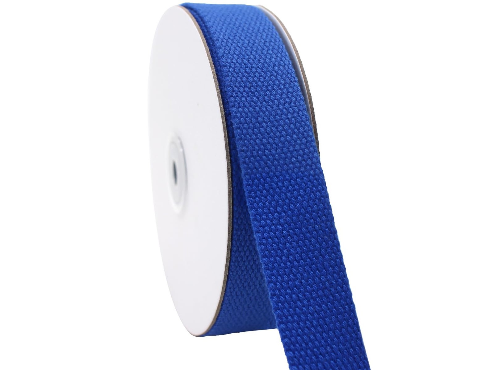 1 inch Royal Blue Cotton Webbing Strap 30ft Handles Bag Strap Flat Heavy Weav...