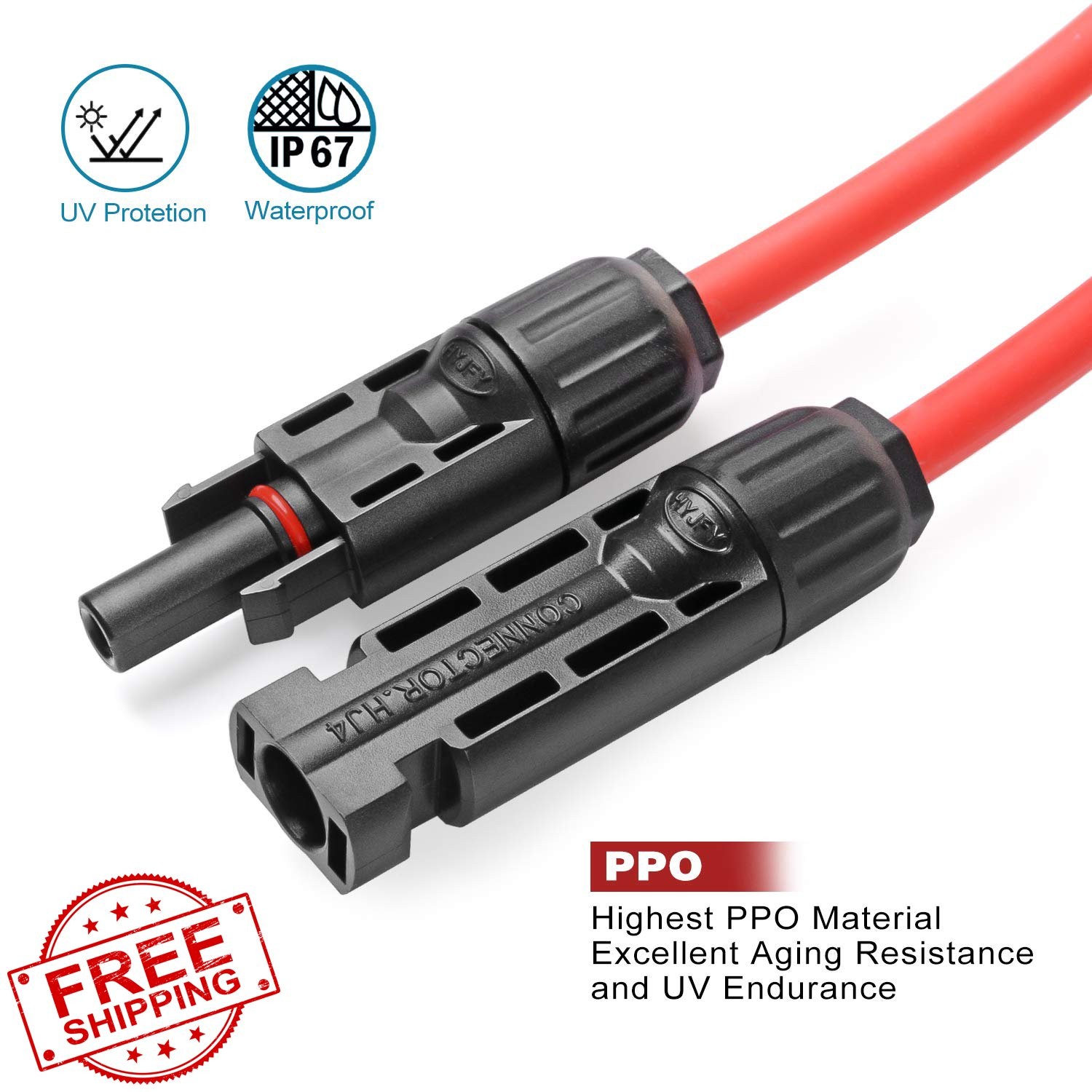 BeideLt 30Ft 10AWG Solar Extension Cable