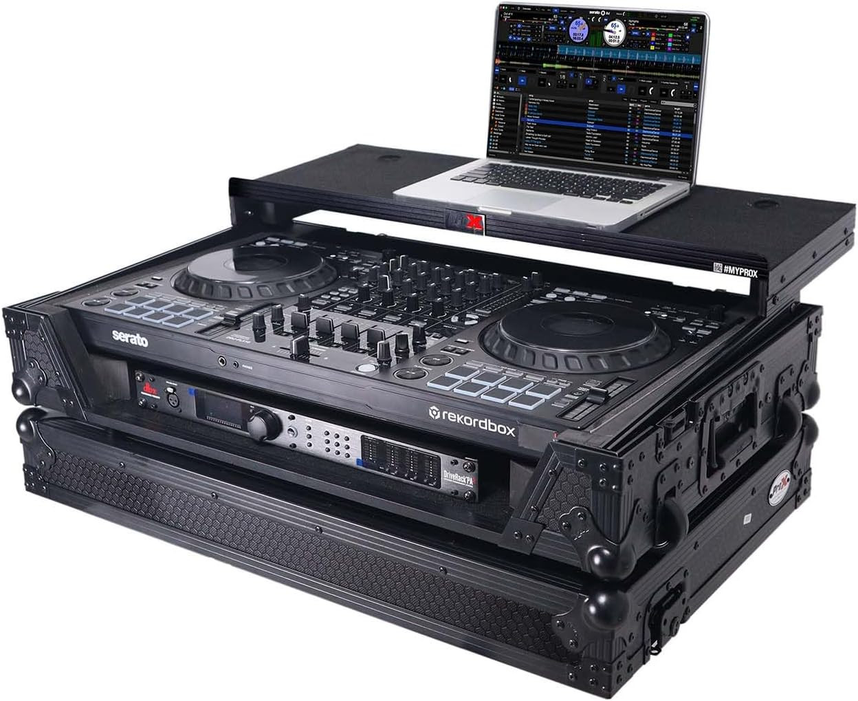 Prox XS-DDJFLX10WLTBL ATA Flight Style Road Case for Pioneer DDJ-FLX10 DJ Contro