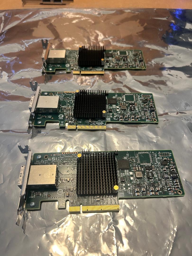 Qty.3 LSI SAS9300-8e 8-Port 12Gbps SAS PCIe HBA Host Bus Adapter