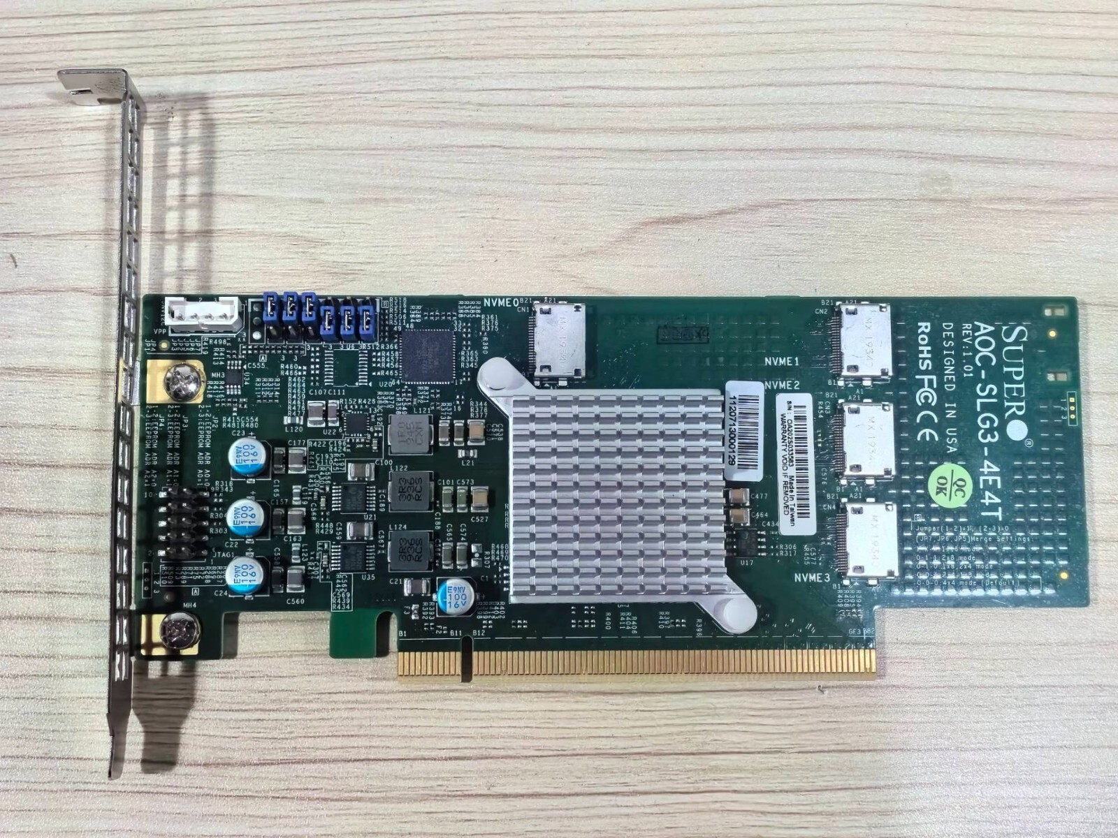 Supermicro AOC-SLG3-4E4T PCIe OcuLink Low Profile 3.0 NVME U.2 expansion card
