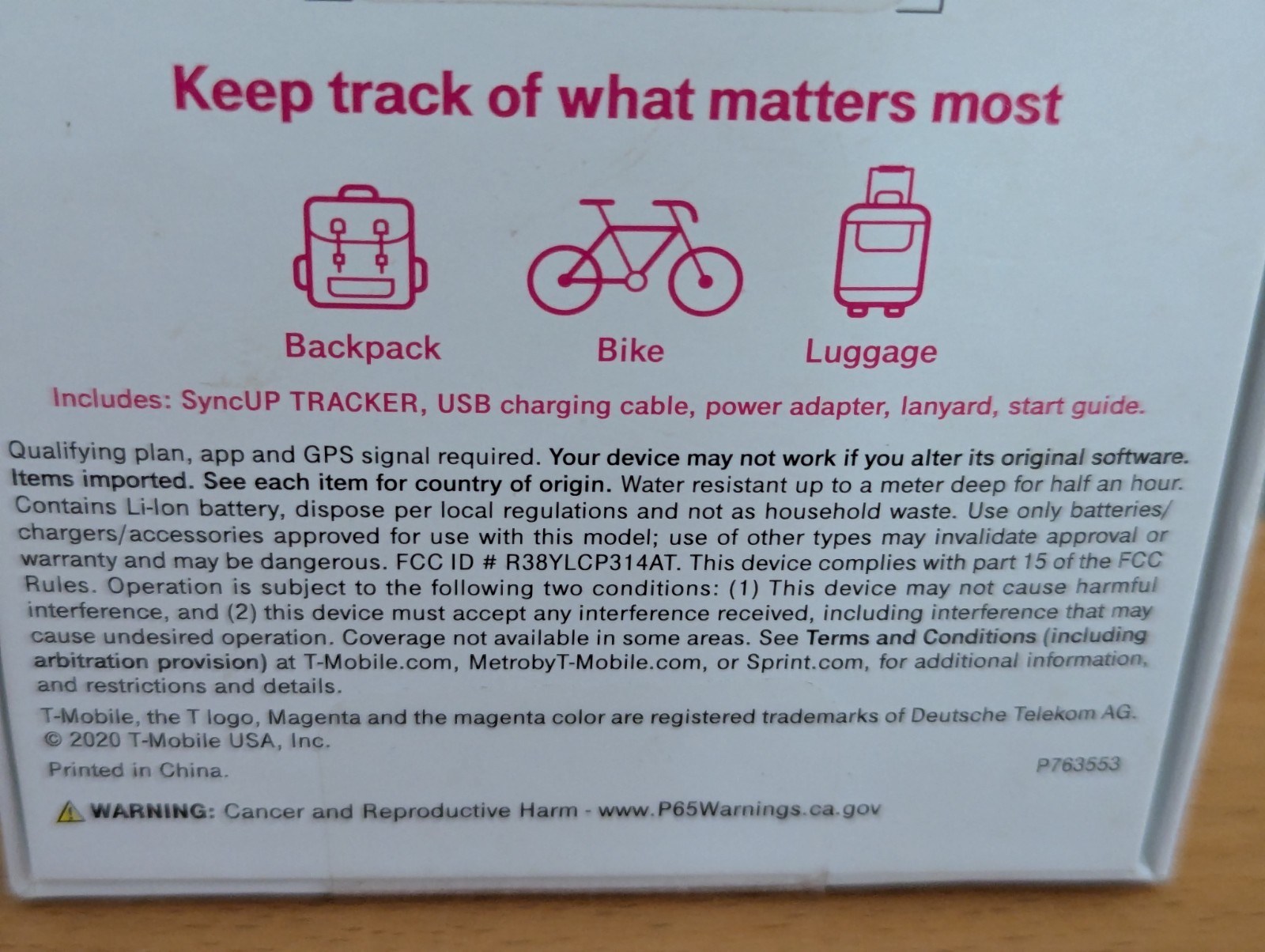 T-Mobile Sync Up Tracker 128MB Gray Kit