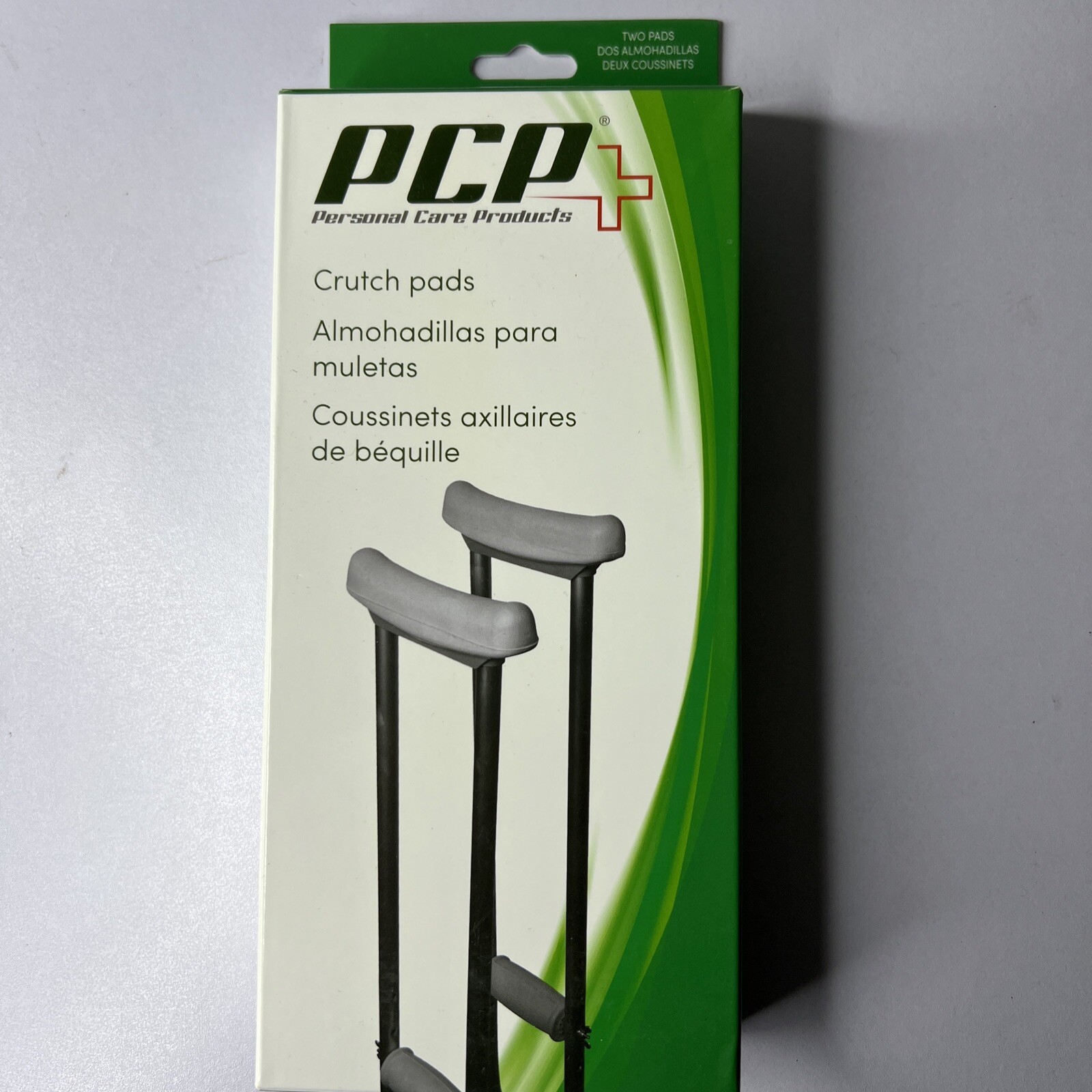 Personal Care Products, PCP crutch pads~set of rubber crutch tops~gray~NEW~B-132