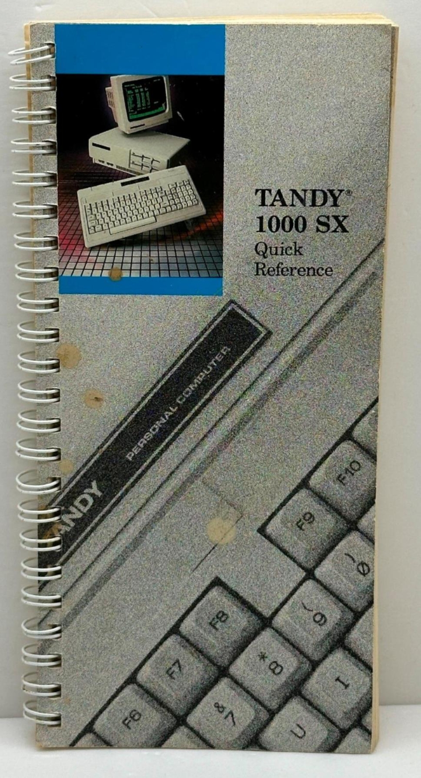 1986 Tandy 1000 SX Quick Reference Guide Manual Book