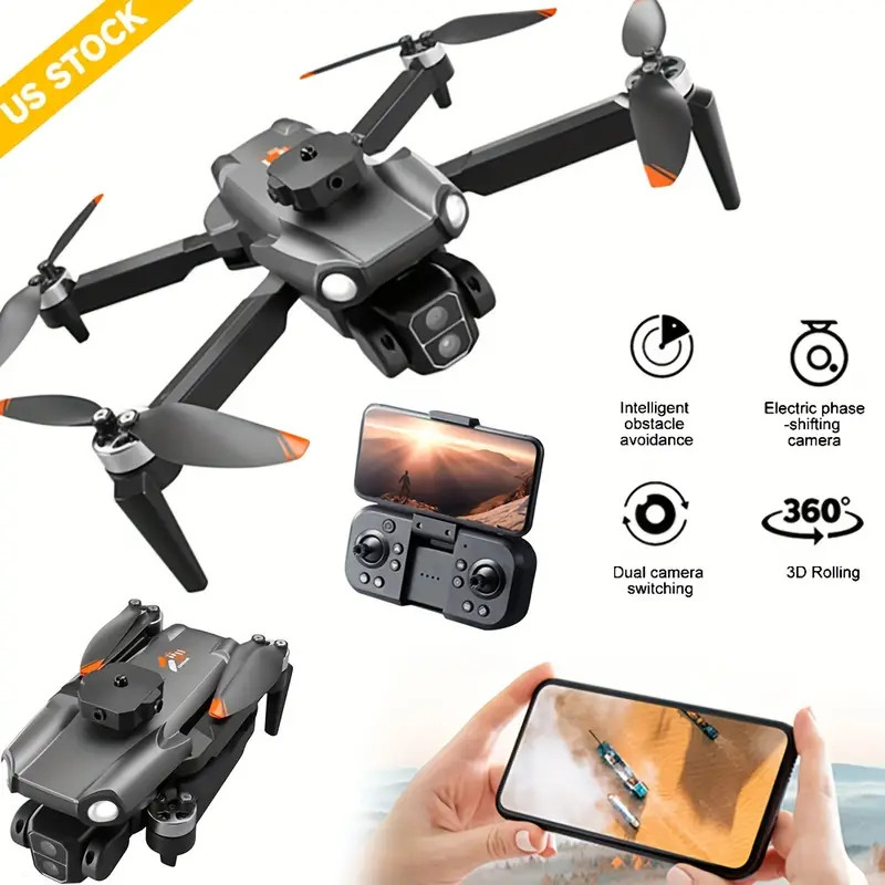 S119 Drone Brushless Foldable Obstacle Avoidance Drone FPV With 2 Battery | NE