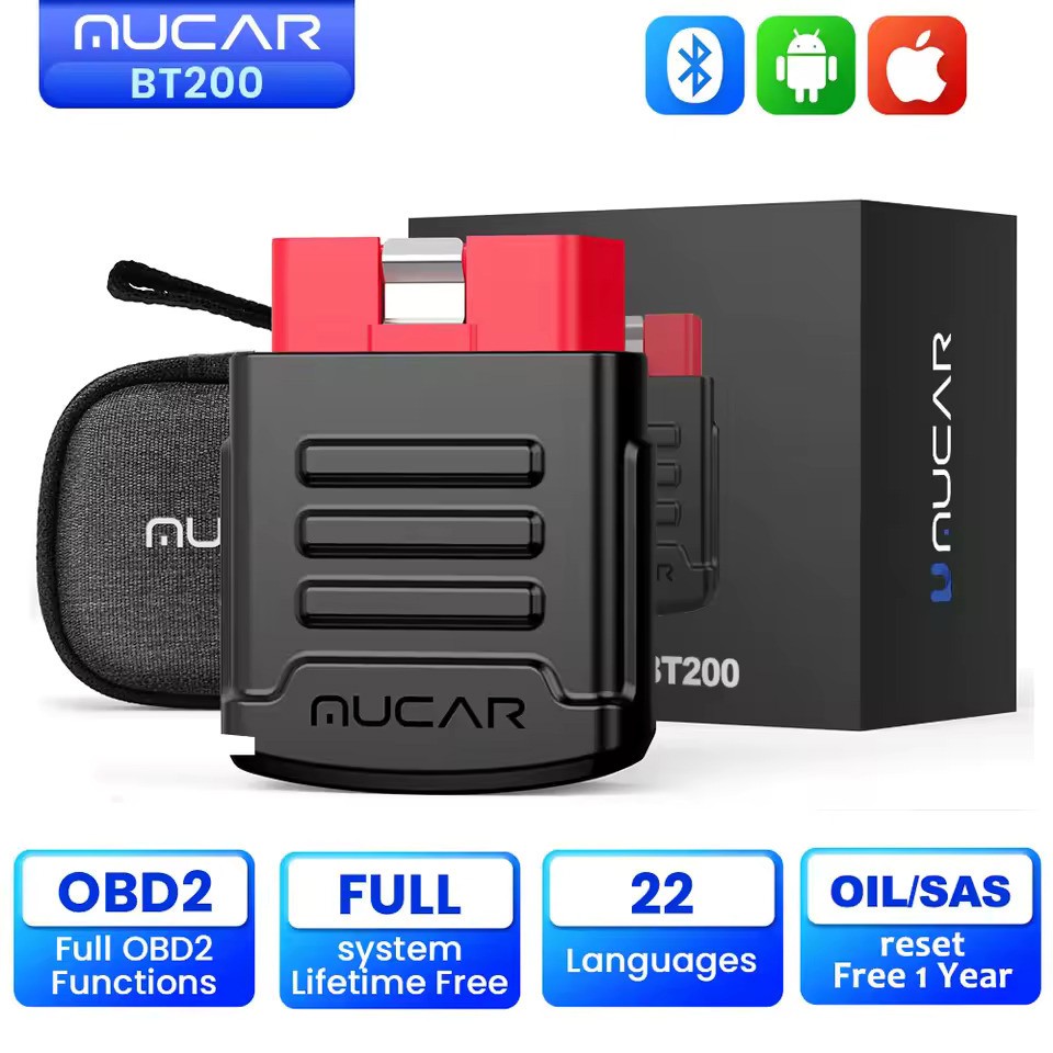 USED MUCAR BT200 Full System Car OBD2 Scanner OBDII Diagnostic Tool For Android