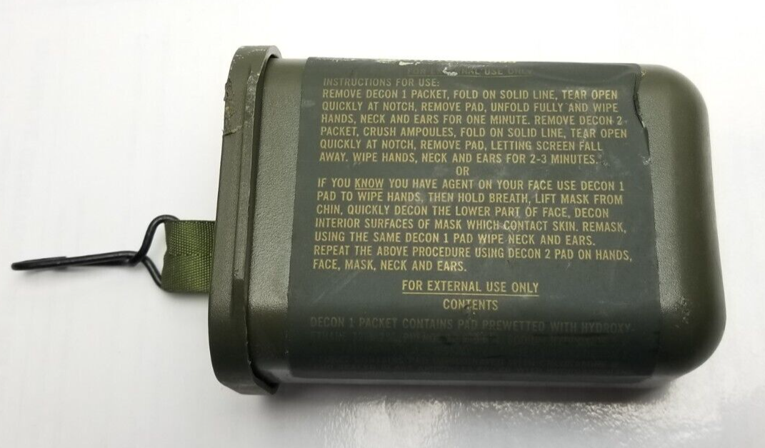 USGI Military Army Decontamination Kit M258A1 - Empty Plastic Storage Container
