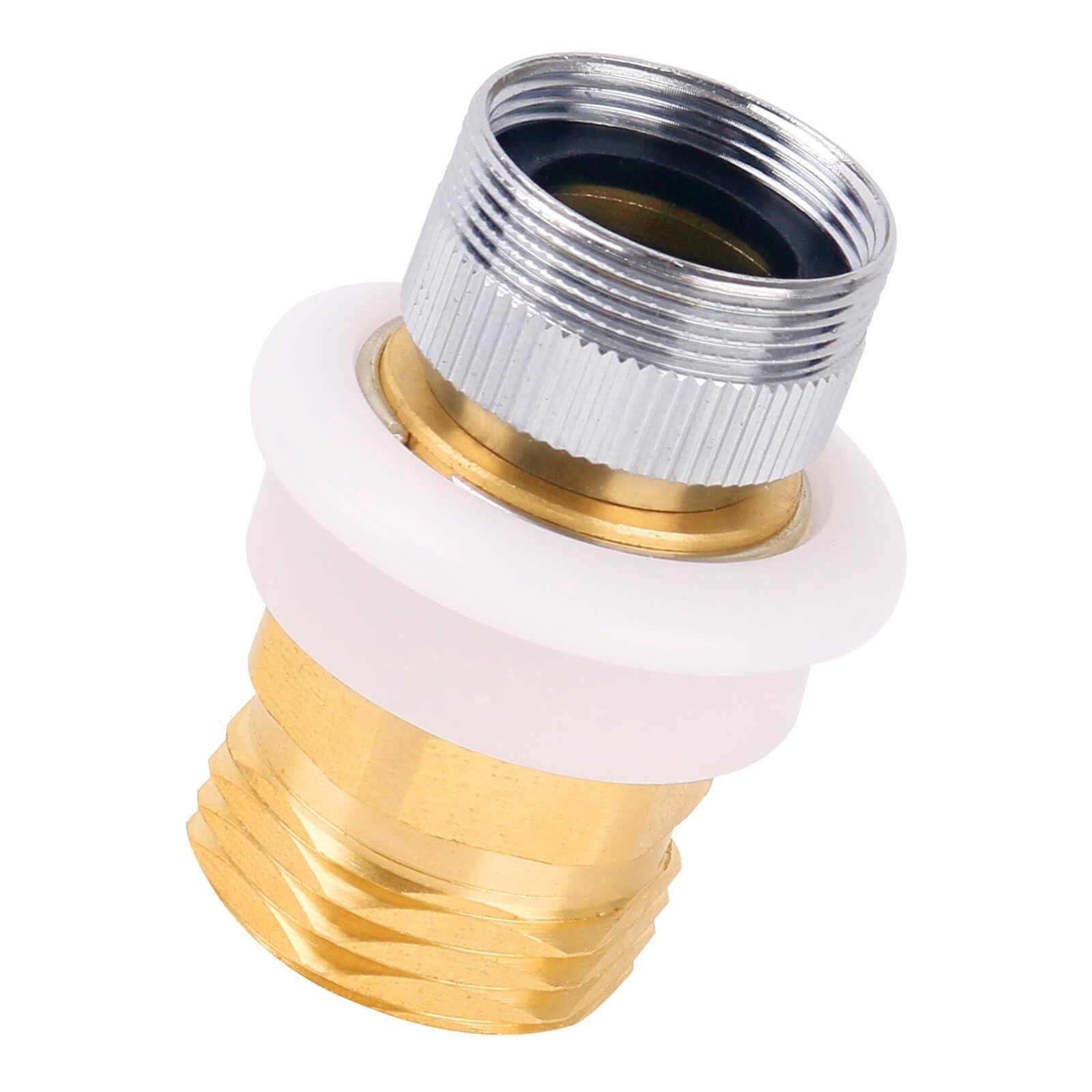 Dishwasher Faucet Adapter Quick Connect Connects Portable 3/4 Inch, Brass