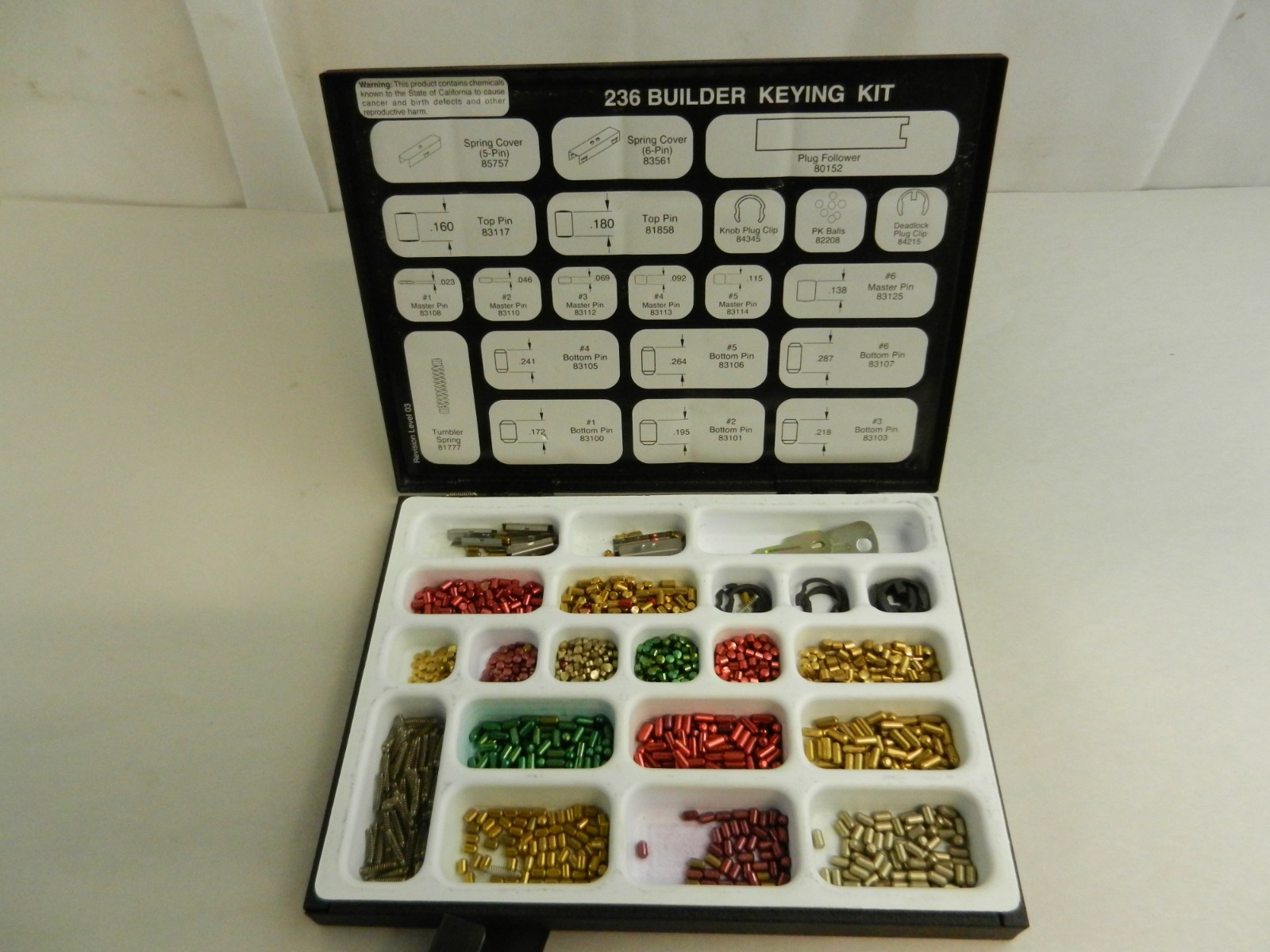 KWIKSET WEISER 236  Builders Keying Kit KW1 keyway