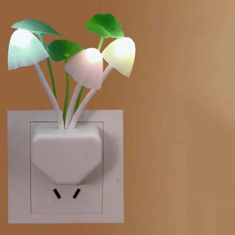 Color-changing LED Night Light US EU UK Plug Bulb Sensor Wall Lamp for Bedrooms