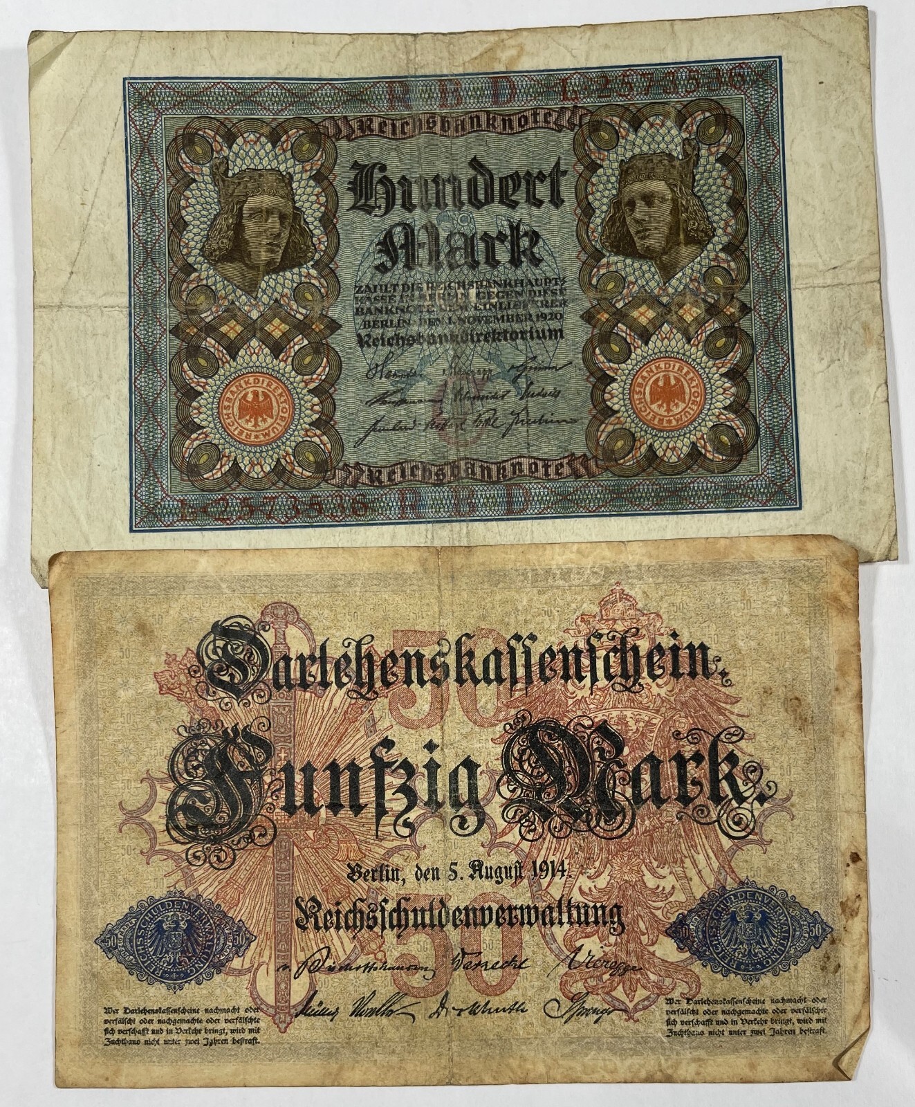 Germany 7 Diff. old notes mixed grades (#755)