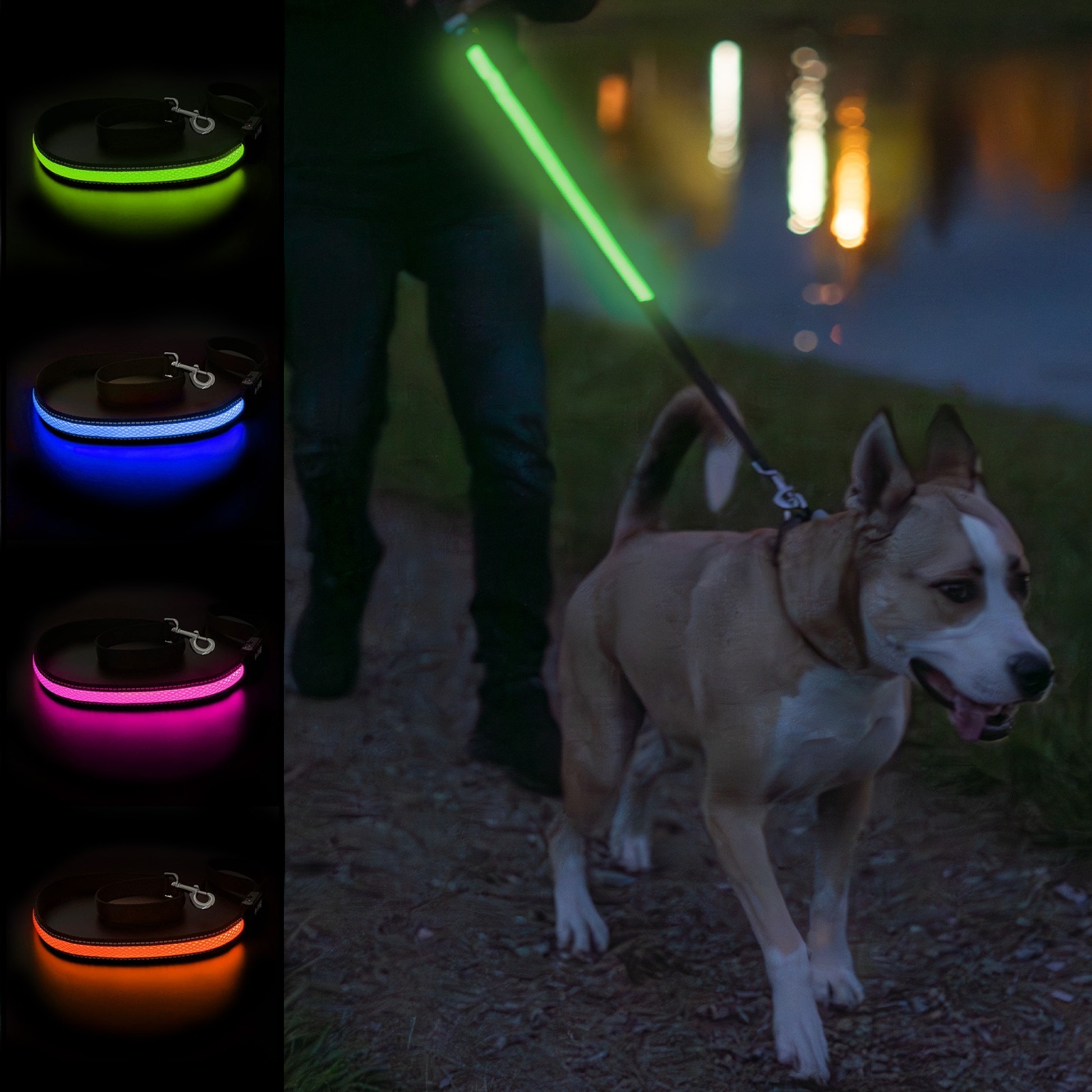 Balk Pets Led Dog Leash – Light Up High Visibility Glow in The Dark