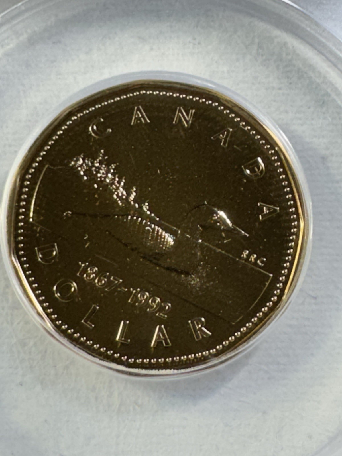 1992 Canada $1 Loonie Specimen Graded SP 68 by ANACS