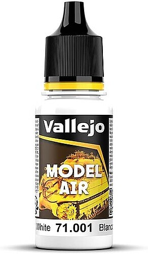 Vallejo Model Air WHITE 17ml - Hobby and Model Acrylic Paint - #71001