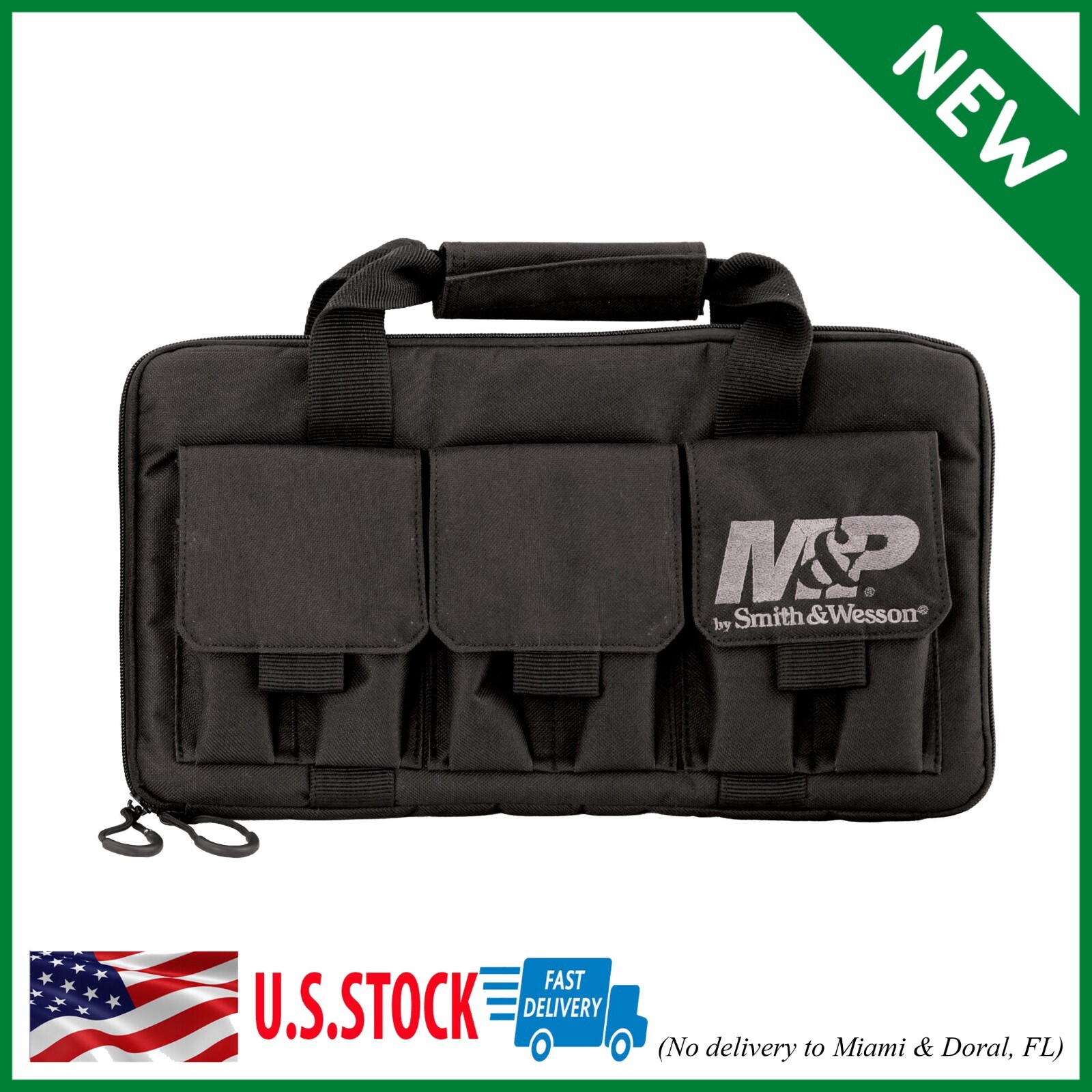 Pistol Soft Case Handgun Firearm Carrying Storage Pouch Bag Double Two 2 NEW