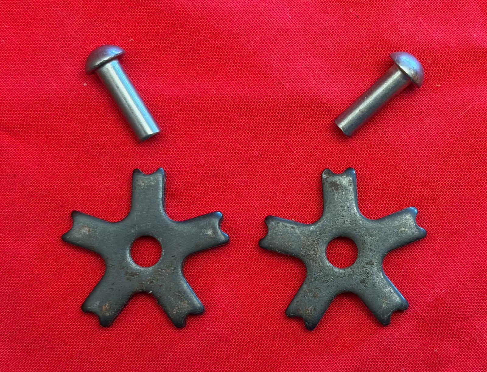 NICE NEW/OLD STOCK 1" 5-Point Star COWBOY VAQUERO SPUR ROWELS & Pins