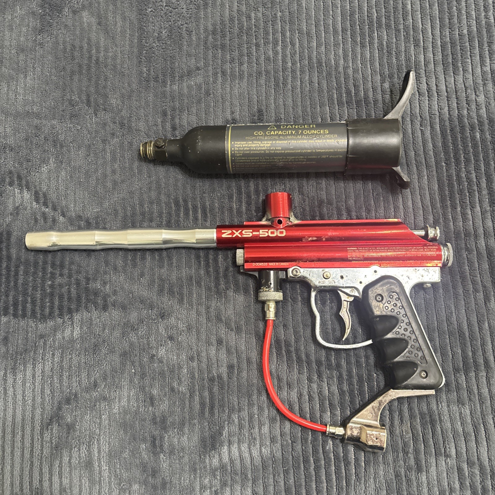 Zap ZXS 500 Paintball Marker Untested Includes Refillable CO2 Cartridge