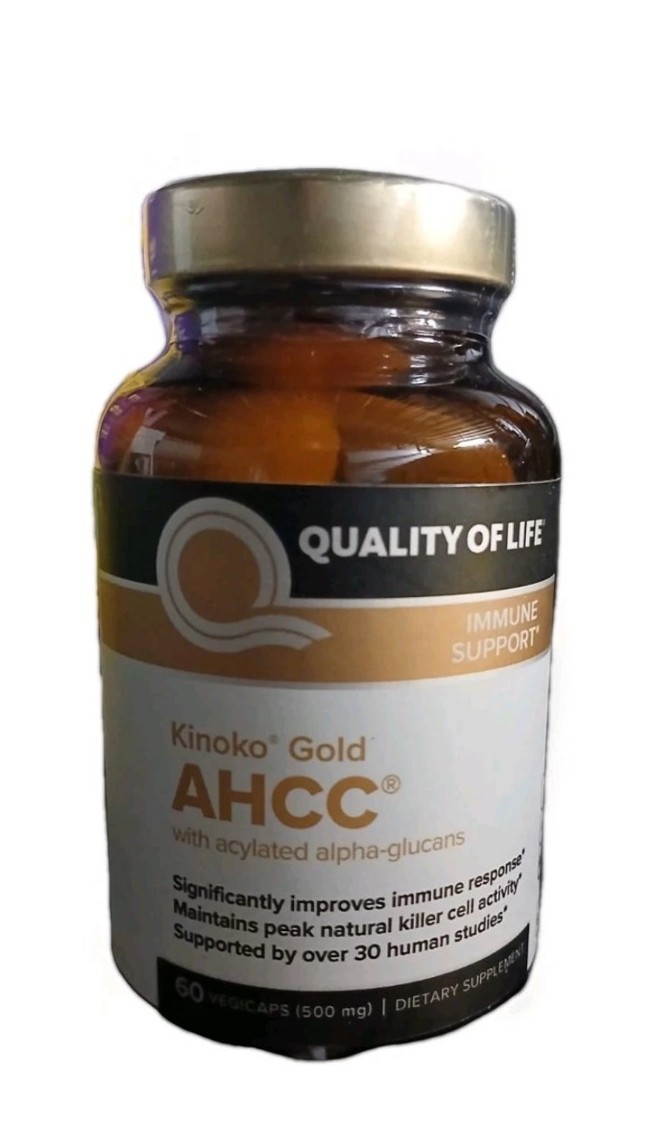 Kinoko Gold AHCC 500mg Immune & Liver Health - 60 Caps Exp 3/28