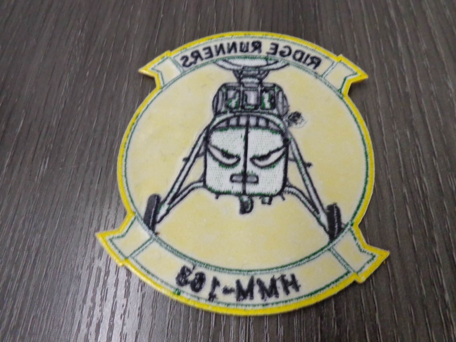 USMC Medium Helicopter Squadron HMM-163 Ridge Runners PVC Self Attaching Patch