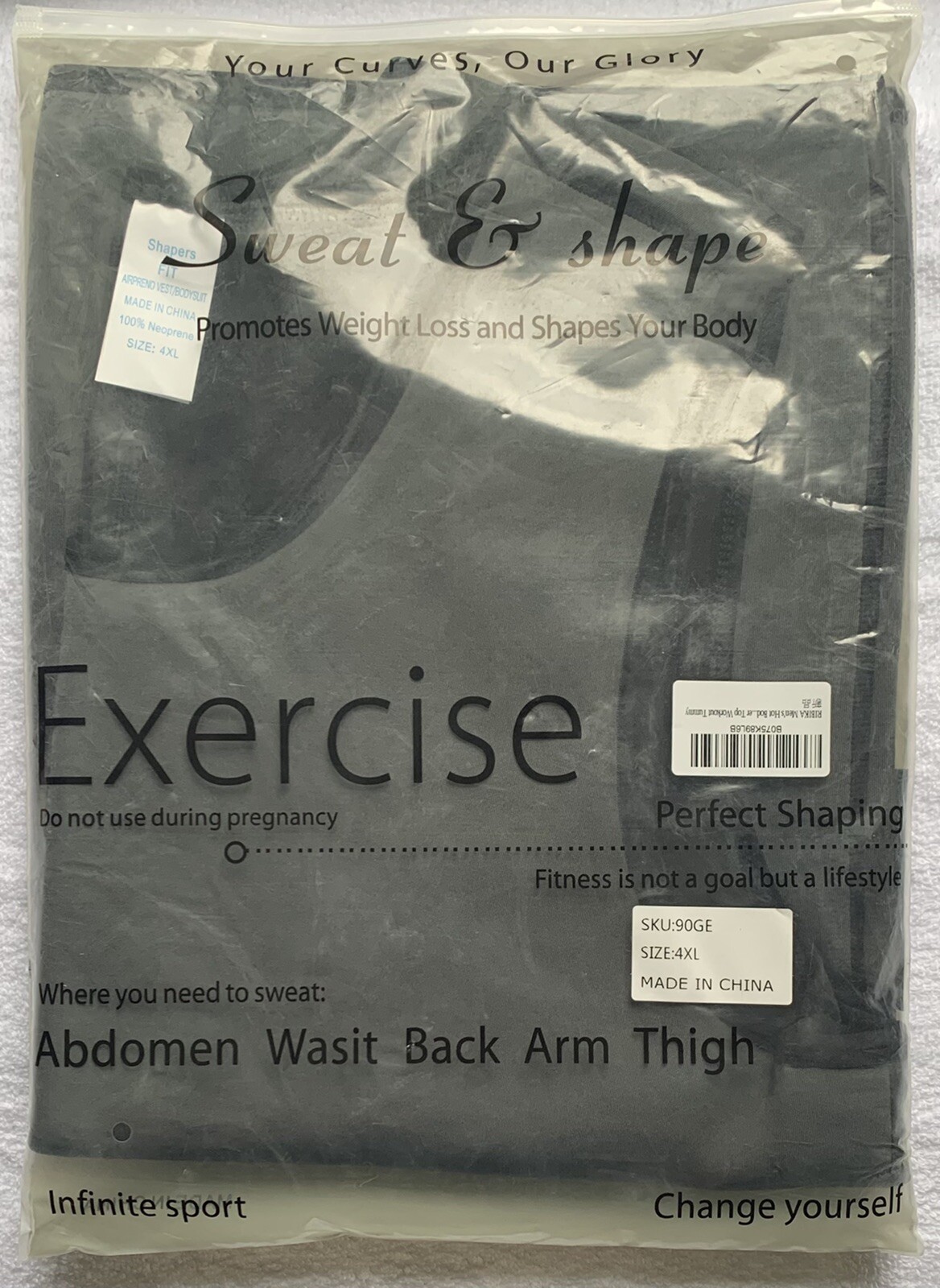 Unisex Sweat&Shape Top Body Workout, Burn fat, Sweat 3x more, Weight-loss goal