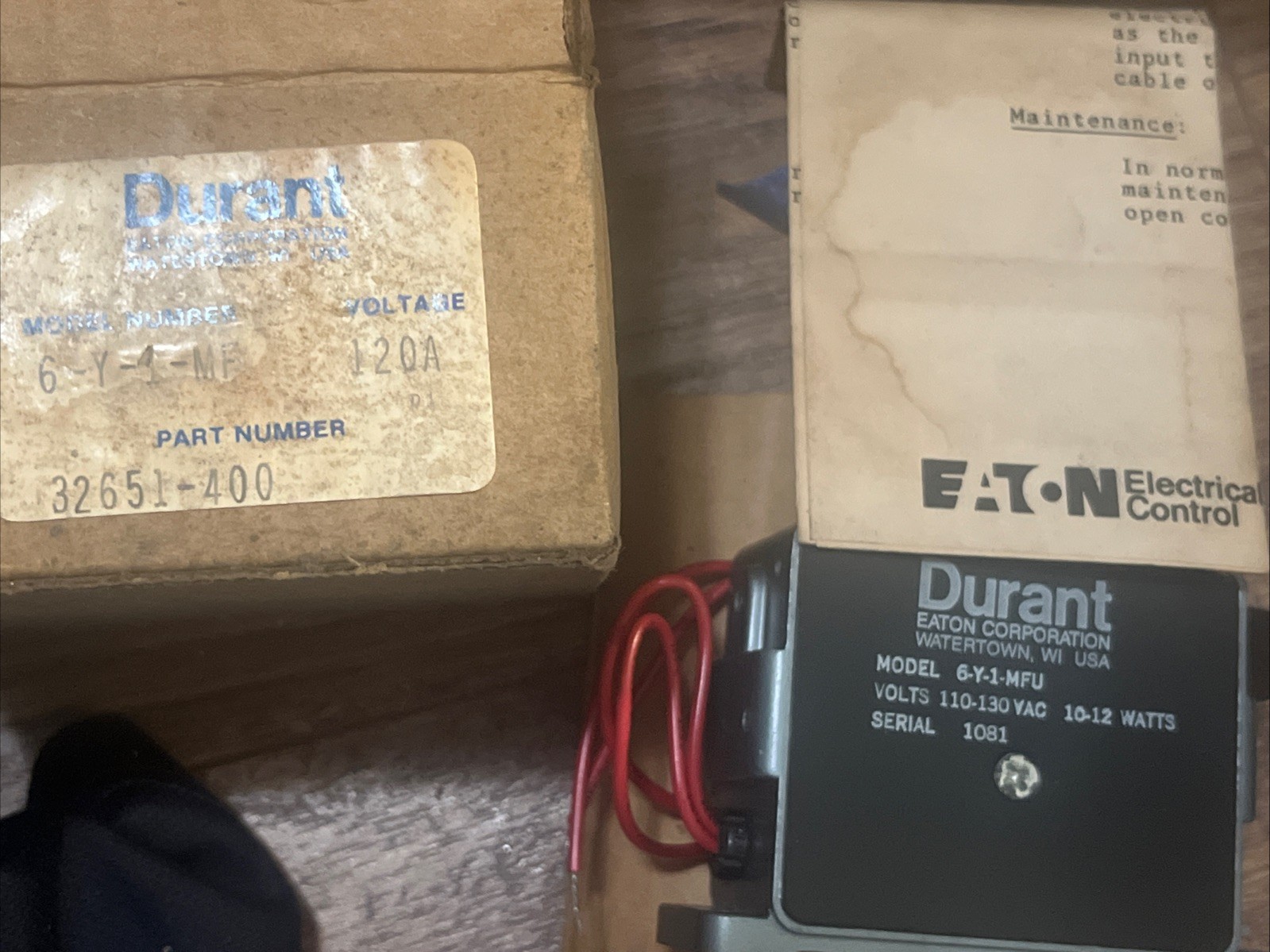 NEW, COUNTER, EATON/DURANT, 6-Y-1-MFU 110/130VAC, 6-DIGIT 10-12 WATTS 32651-400