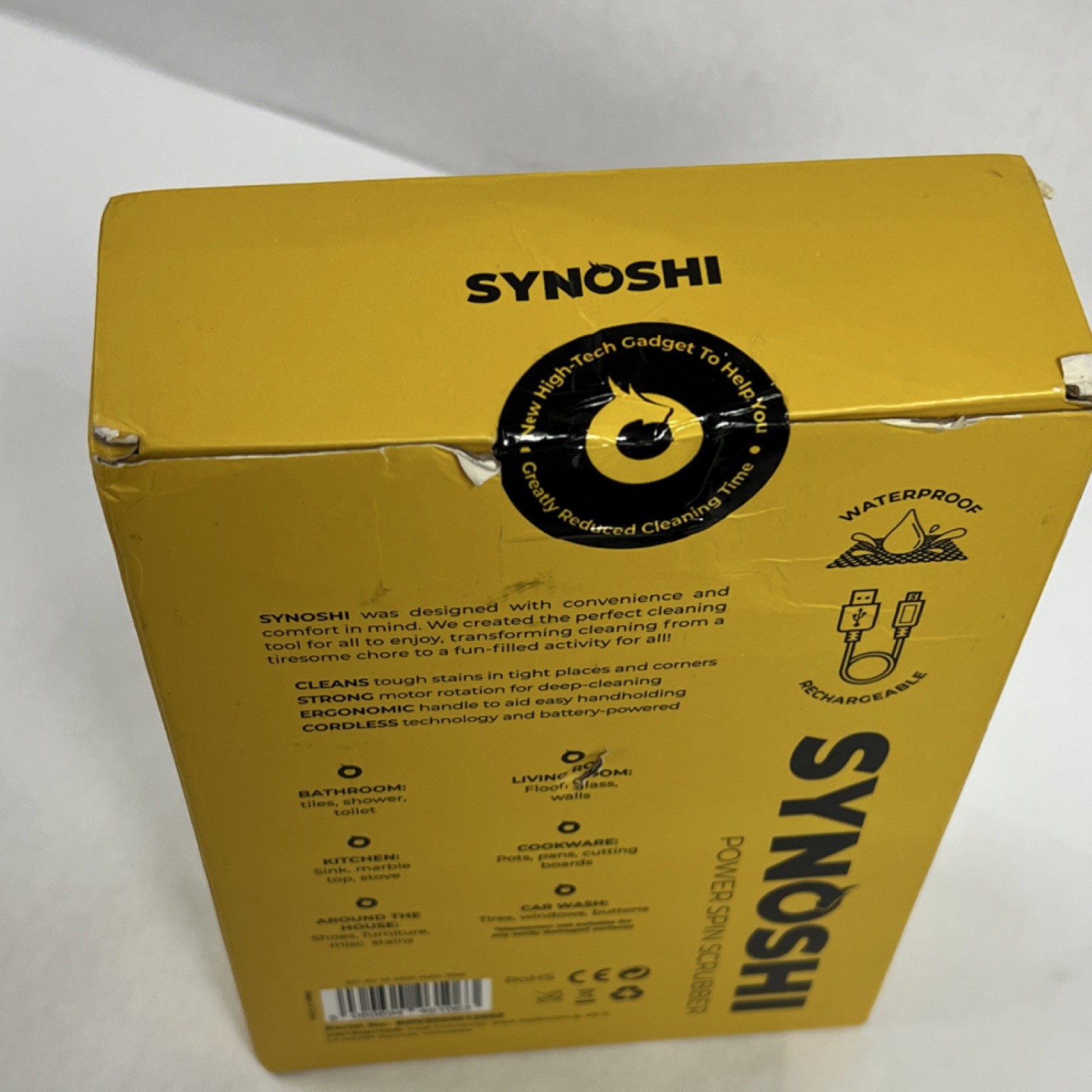 Synoshi electric Power Brush, Wireless, Adjustable Speed, Fast Charging waterpro