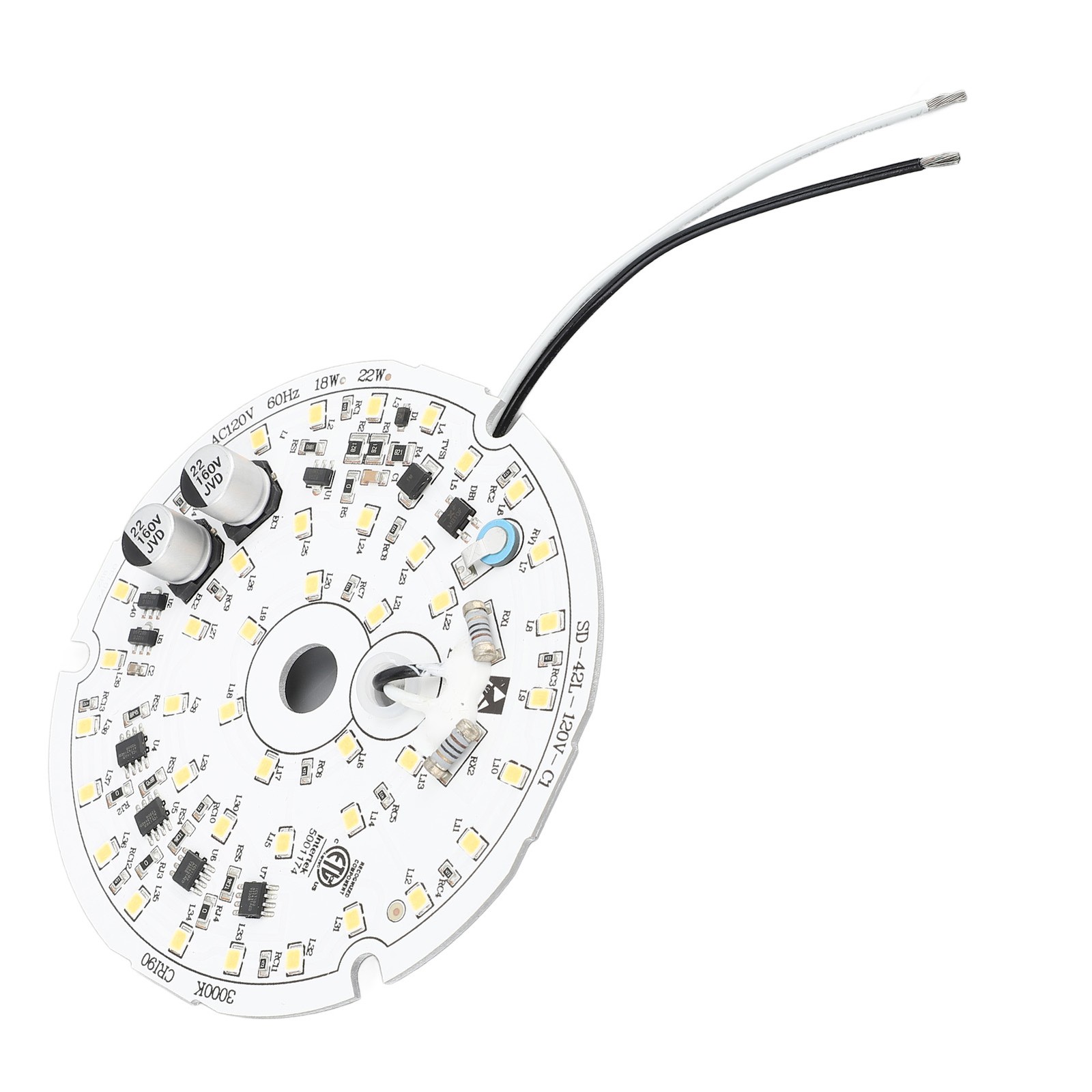 3000K Ceiling Fan Light Replacement Panel 18W Dimmable LED Board Warm Light