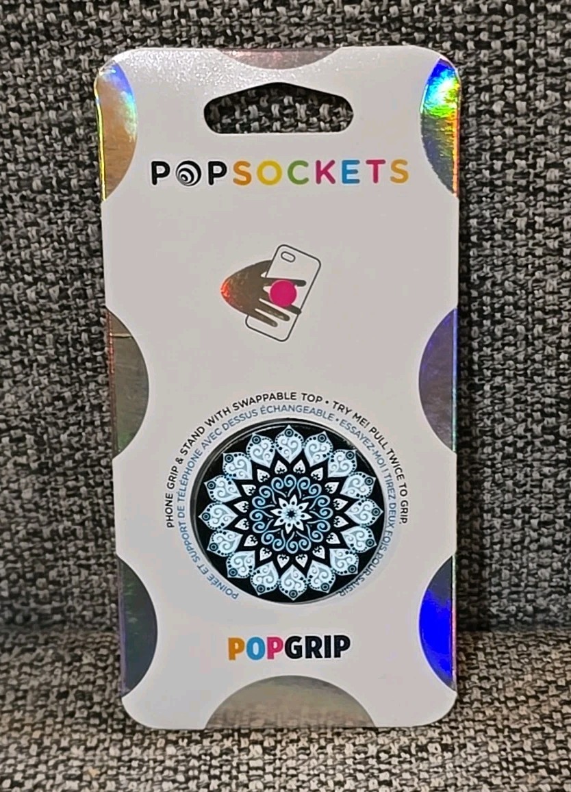/L@@K PopSockets PopGrip Phone Holder - Peace Mandala Sky - 801146. New Item!