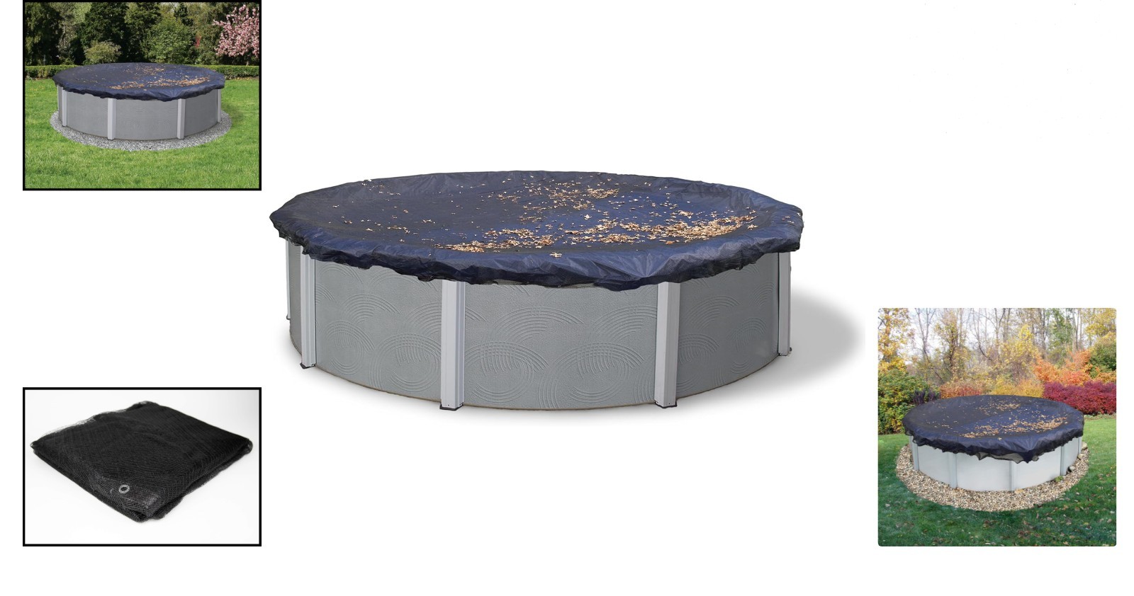 Polyethylene Round Leaf Net Pool Cover 27 ft - Easy Maintenance Solution