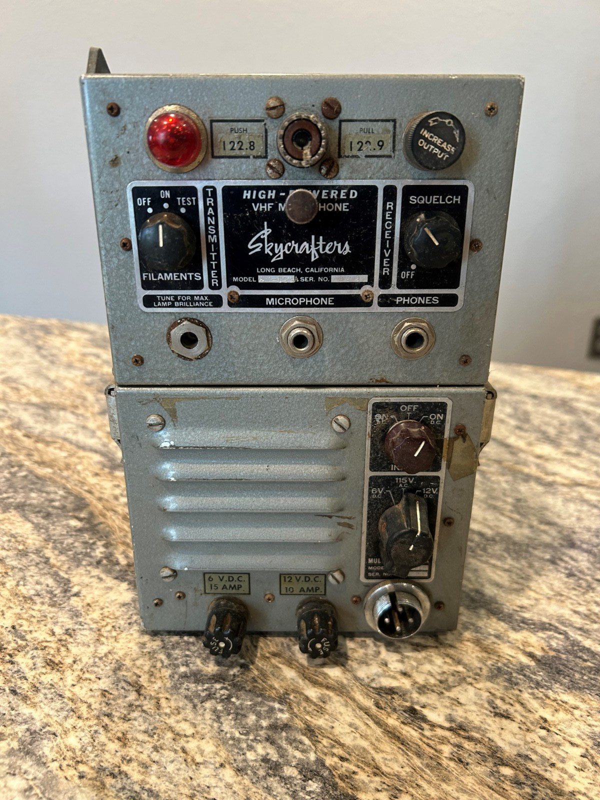 Vintage Skycrafters AM-122A VHF Multiphone Aviation Ham Radio